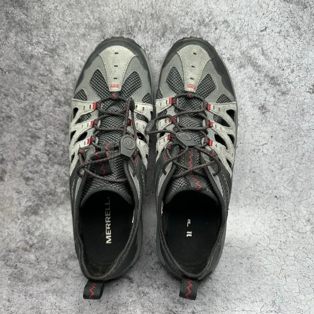 Merrell Accentor 3 Sieve Mens Size 10 Grey Black Red Hiking Sandals J135177 Rock